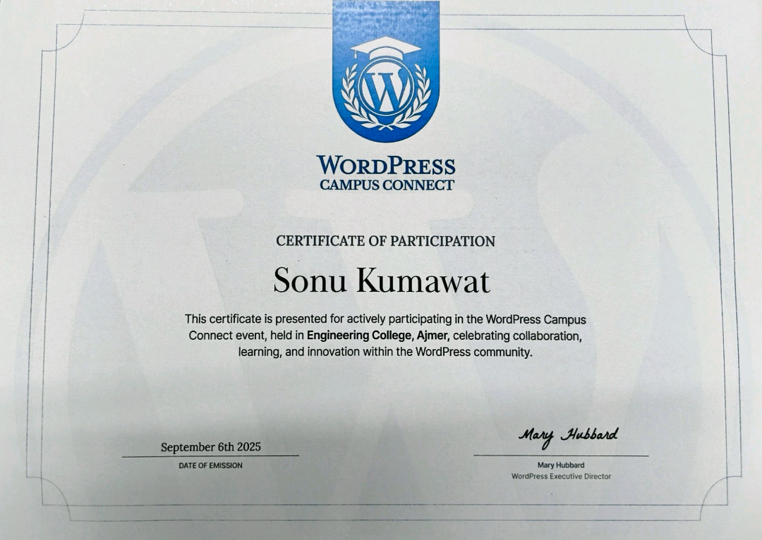 WordPress Certificate